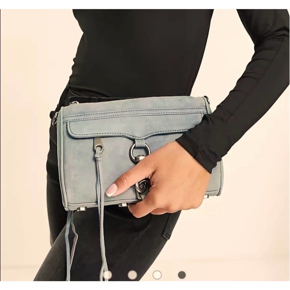 REBECCA MINKOFF BIG MAC Gray  leather / silver hardware   Crossbody/clutch purse - Picture 3 of 16